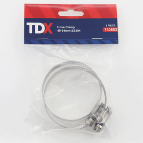 TDX Hose Clamp 40-64mm - Pack of 2