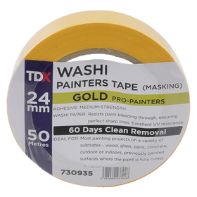 TDX Washi Painter Tape - Gold - 24mm