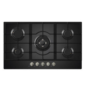 Vogue Gas Cooktop 90cm Black Glass