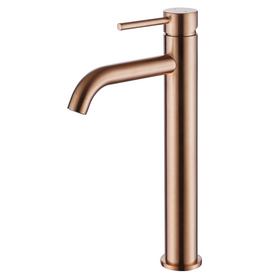 Vogue Linear Tall Basin Mixer - Brushed Copper