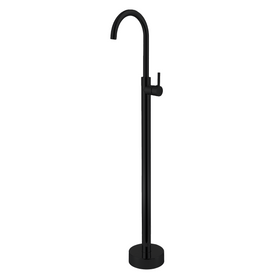 Vogue Linear Floor Mounted Bath Filler Curved 35mm Black