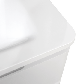 Vogue Edge White Wall Vanity with White Stone Resin Top - 1000mm Vogue Edge White Wall Vanity with White Stone Resin Top - 1000mm