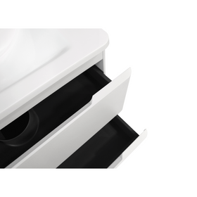 Vogue Edge White Wall Vanity with White Stone Resin Top - 1000mm Vogue Edge White Wall Vanity with White Stone Resin Top - 1000mm