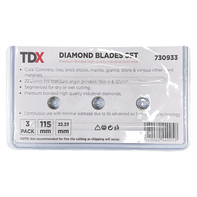 TDX Diamond Blades Set - 115mm