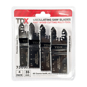 TDX Oscillating Blades Kit - Fast Wood Cutting 4 Pcs TDX Oscillating Blades Kit - Fast Wood Cutting 4 Pcs