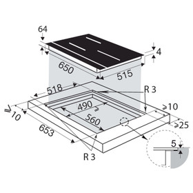 De Dietrich Platinum Induction Hob 65cm (DPI7684XT)