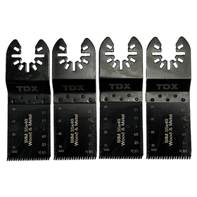 TDX Oscillating Saw Blades Kit - Wood & Metal 4 Pcs TDX Oscillating Saw Blades Kit - Wood & Metal 4 Pcs