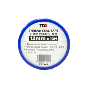 TDX Thread Seal Tape - 12mm x 10M