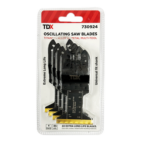 TDX Titanium Oscillating Saw Blades Kit - Steel Wood Cutter 4 Pcs TDX Titanium Oscillating Saw Blades Kit - Steel Wood Cutter 4 Pcs