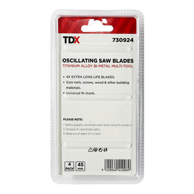 TDX Titanium Oscillating Saw Blades Kit - Steel Wood Cutter 4 Pcs