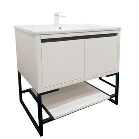 Vogue ASHTON Floor Vanity with Classic Ceramic Top 750mm