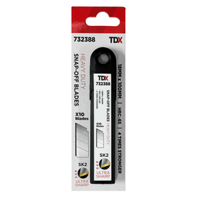 TDX Utility Knife Blades Only - 18mm x 100mm - Pack of 10