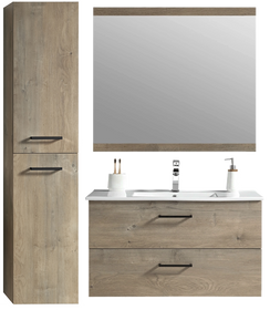 Vogue Novo Forest Grain Wall Vanity Combo - 900mm