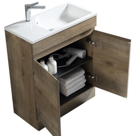 Vogue Maia Floor Vanity 500mm with Basin - Forest Grain
