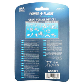 POWER FLASH AAA Ultra Alkaline Batteries - 20 Pack