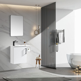 Vogue Noe White Wall Vanity With Top and Holder - 440mm Vogue Noe White Wall Vanity With Top and Holder - 440mm
