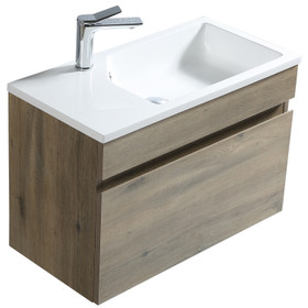 Vogue Maia Wall Vanity 700mm with Basin - Forest Grain