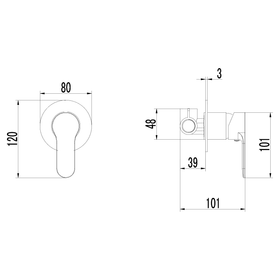 Huayi Stream Shower Mixer Chrome