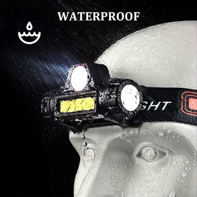 Head Lamp with Built-In Rechargable Battery