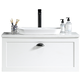 WEIR Wall Vanity With Countertop &  Semi-Recessed Basin - 905mm