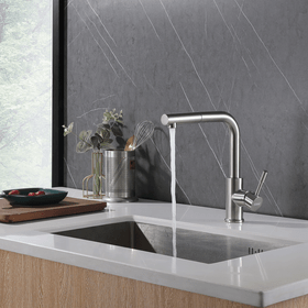 Klässich Köchin Commercial Pull-Out Sink Mixer - Brushed Nickel