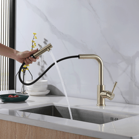 Klässich Köchin Commercial Pull-Out Sink Mixer - Brushed Brass
