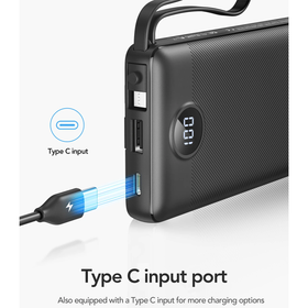 Veger Power Bank with Built-In Cables - 10000mAh