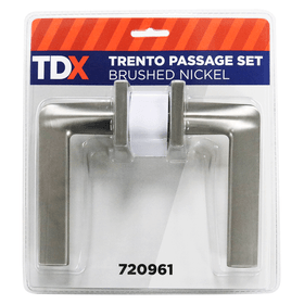 TDX Trento Passage Door Handle - Brushed Nickel
