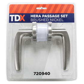 TDX Hera Passage Door Handle - Brushed Nickel