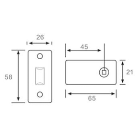 TDX Privacy Bolt Set Round - Brushed Nickel