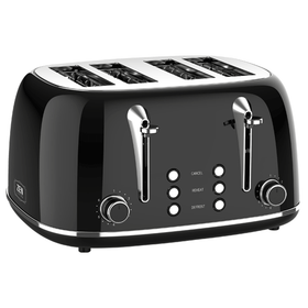 Zen Living 4-Slice Retro Toaster - Black