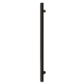 Vogue Heated Vertical Single Bar Towel Rail - Black