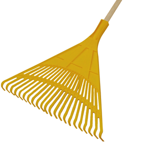 TDX Leaf Rake with Wooden Handle - 22 Teeth