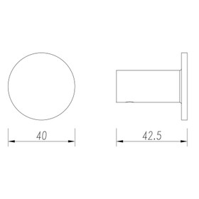 Klässich Robe Hook Black - 40mm Klässich Robe Hook Black - 40mm