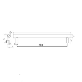 Klässich Cabinet Handle Chrome - L 300mm X D 32mm