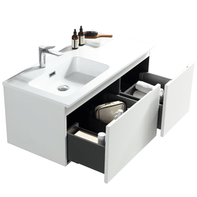 Mirage Wall Vanity with Top Moonlight White - 1010mm