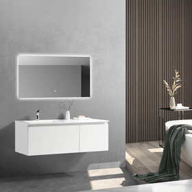 Mirage Wall Vanity with Top Moonlight White - 1210mm