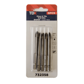 TDX Glass & Tile Drill Bits Hex Shank Cross Tip - 8mm TDX Glass & Tile Drill Bits Hex Shank Cross Tip - 8mm