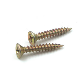 Akord Screw CSK 25mm Zinc Chromate (Gold Passivated) - Pack of 100