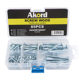 Akord Screw Wood Assortment Kit - Pack of 85