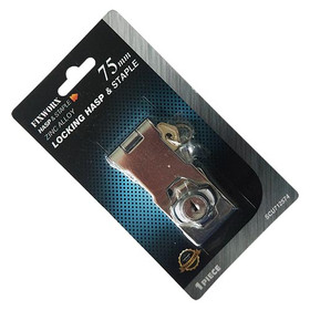 Fixworx Hasp and Staple Locking Chrome Plated 75mm Pack of 1 