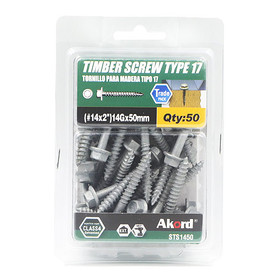 Akord Roofing Screws 50mm HEX C4 - Pack of 50