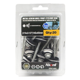 Akord Roofing Screws 65mm HEX Cyclon Seal C4 - Pack of 20