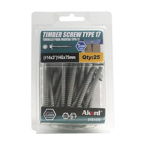 Akord Roofing Screws 75mm HEX C4 - Pack of 25