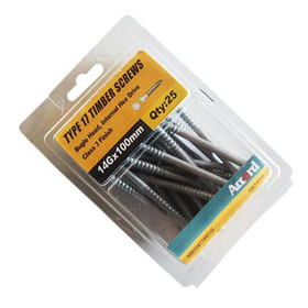 Akord Batten Screw 100mm HEX C3 - Pack of 25