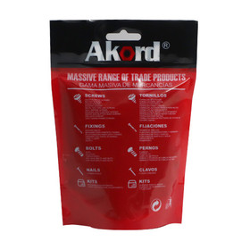Akord Wall Plugs Anchors Plastic Red 6x35mm - Pack of 100 