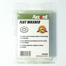 Akord Flat Washer Zinc Plated 10mm - Pack of 60
