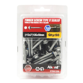 Akord Roofing Screws 50mm Sealed HEX C4 - Pack of 50