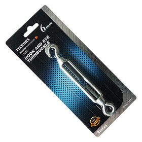 Fixworx Turnbuckle Hook & Eye Zinc Plated 6mm