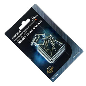 Fixworx Corner Angle Bracket ZP 38mm x 38mm - Pack of 4